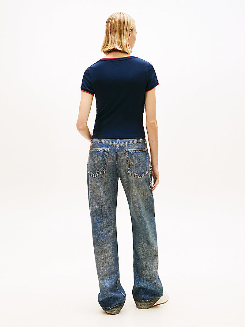 Kadın TJW Slim Badge T-shirt Lacivert DW0DW22275C1G