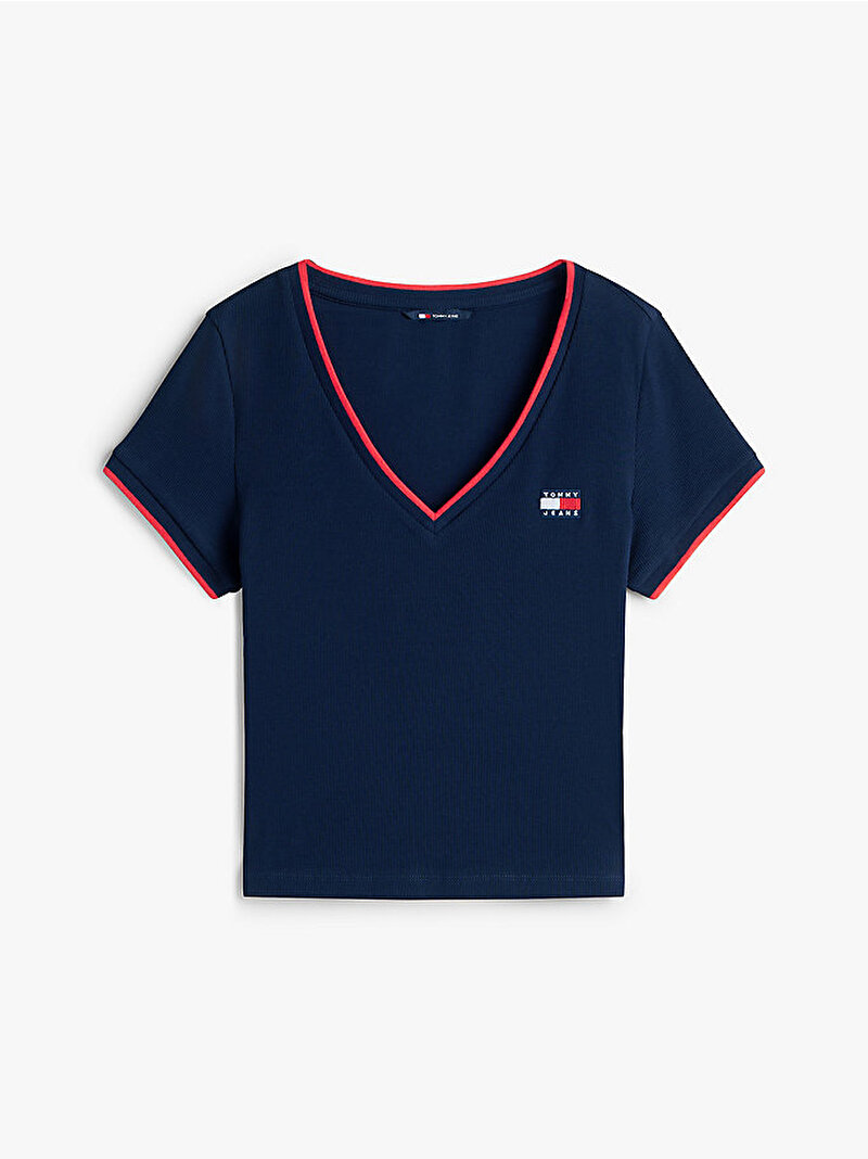 Kadın TJW Slim Badge T-shirt Lacivert DW0DW22275C1G