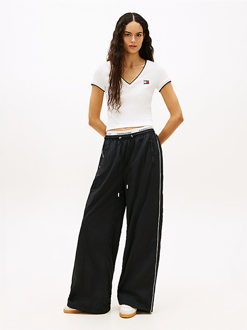 Kadın TJW Slim Badge T-shirt Ekru DW0DW22275YBL