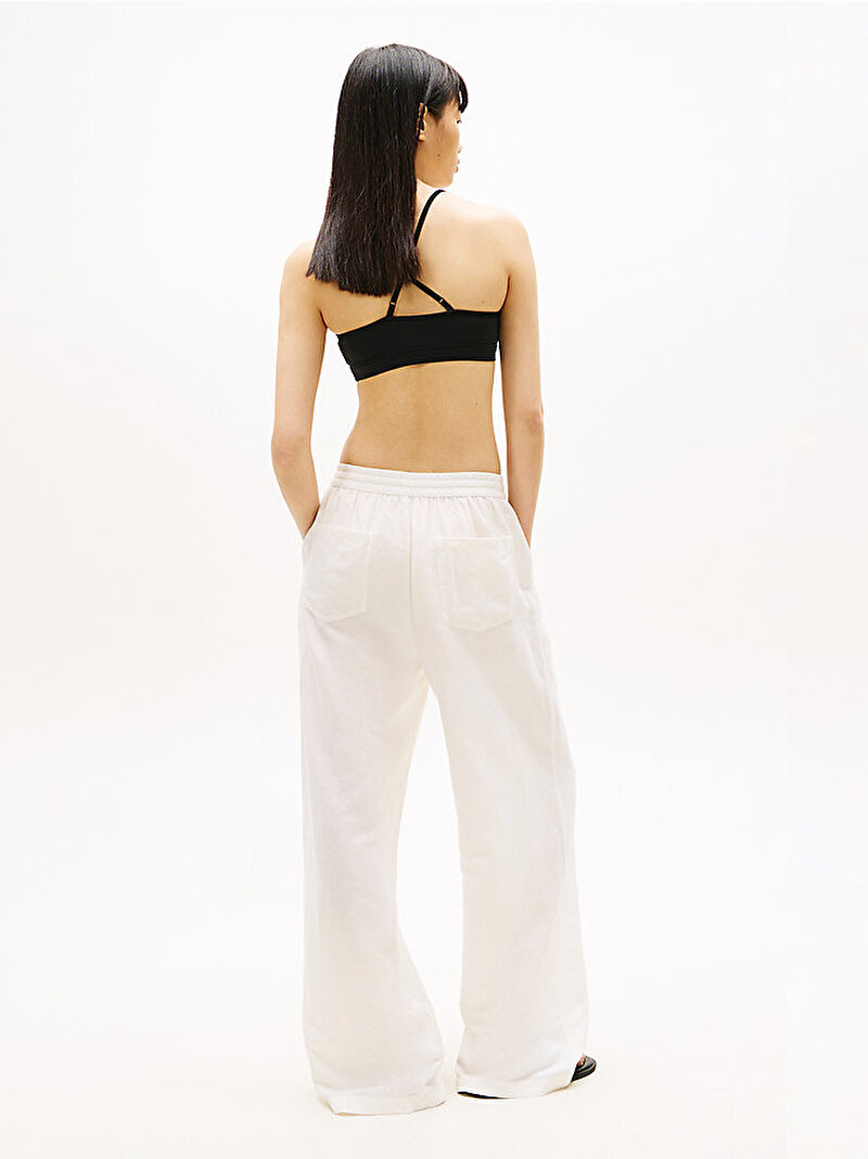 Kadın TJW Essential Linen Pantolon Ekru DW0DW22285YBL