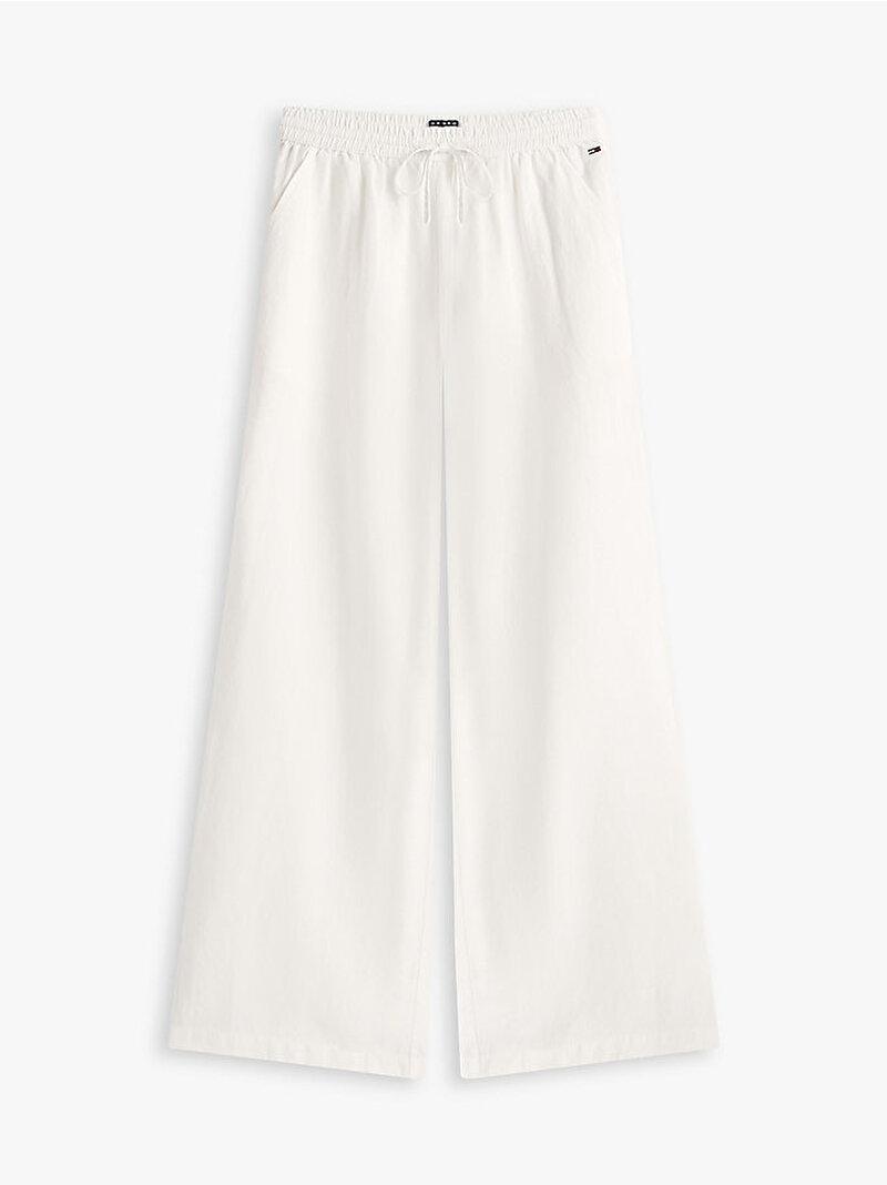 Kadın TJW Essential Linen Pantolon Ekru DW0DW22285YBL