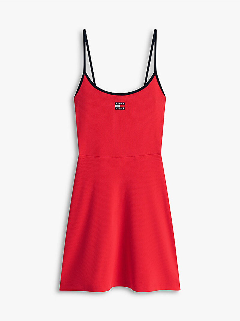 Kadın TJW F&F Strappy Badge Elbise Kırmızı DW0DW22335XK3