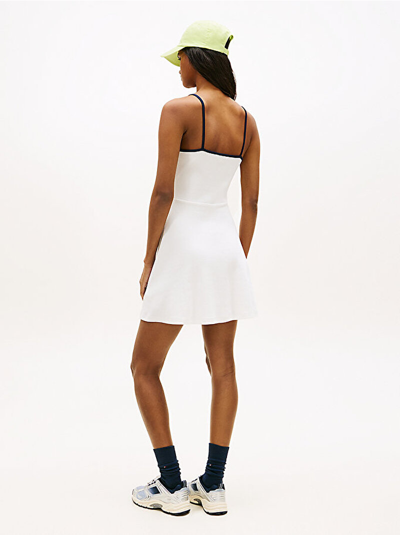 Kadın TJW F&F Strappy Badge Elbise Ekru DW0DW22335YBL
