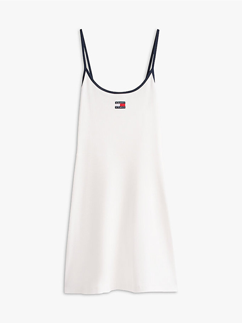 Kadın TJW F&F Strappy Badge Elbise Ekru DW0DW22335YBL