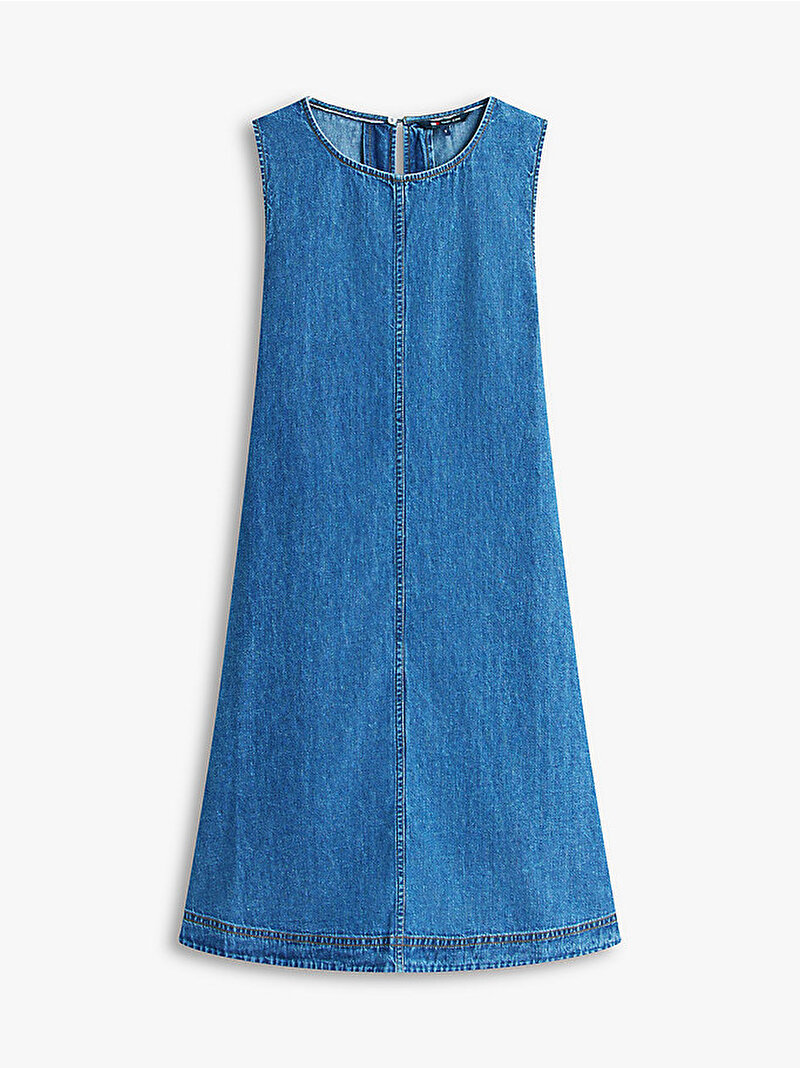 Kadın TJW A-Line Chambray Elbise Mavi DW0DW223411A5