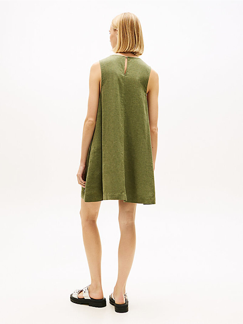 Kadın TJW Linen A-line Elbise Yeşil DW0DW22343L9P
