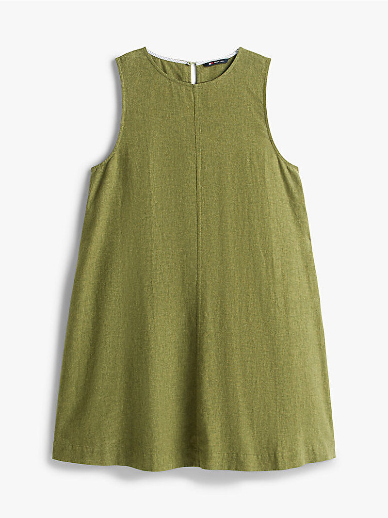 Kadın TJW Linen A-line Elbise Yeşil DW0DW22343L9P