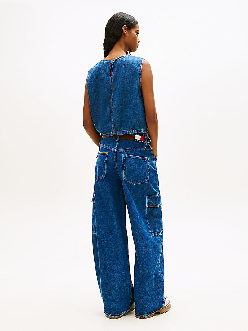 Kadın TJW Tie Side Chambray Gömlek Mavi DW0DW226091A5