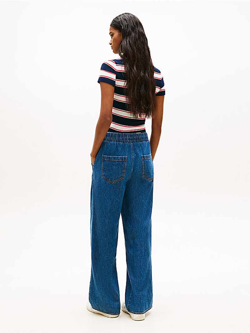 Kadın TJW Chambray Pull On Pantolon Mavi DW0DW230081A5
