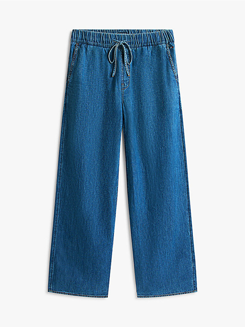 Kadın TJW Chambray Pull On Pantolon Mavi DW0DW230081A5