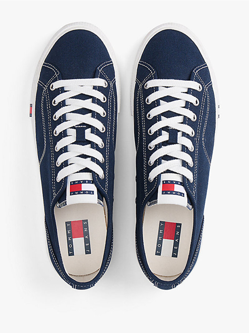 Erkek Tommy Jeans Flag Sneaker Lacivert EM0EM01674C1G