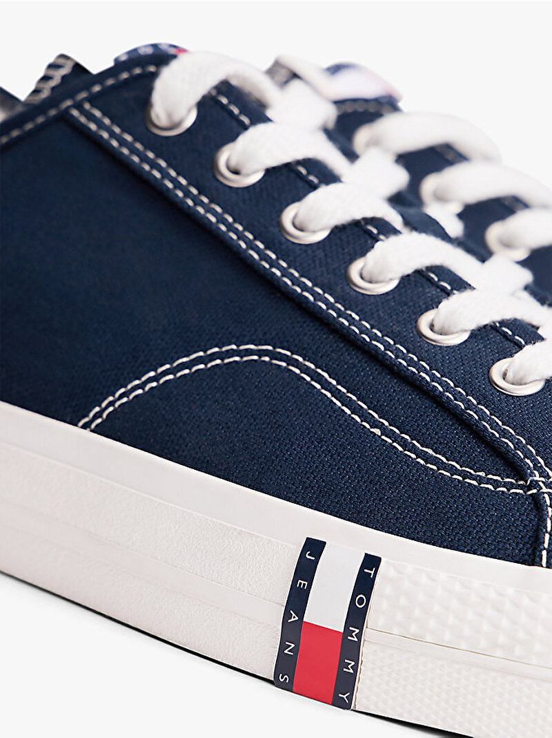 Erkek Tommy Jeans Flag Sneaker Lacivert EM0EM01674C1G