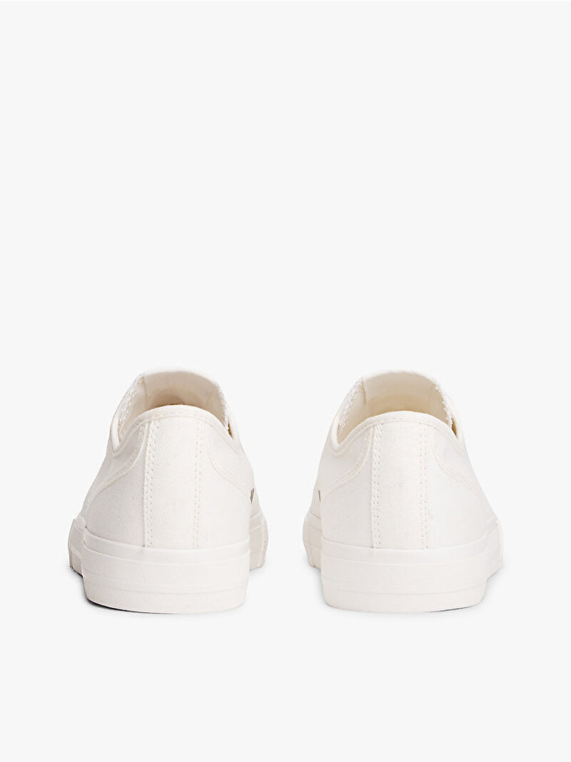 Erkek Tommy Jeans Flag Sneaker Ekru EM0EM01674YBL