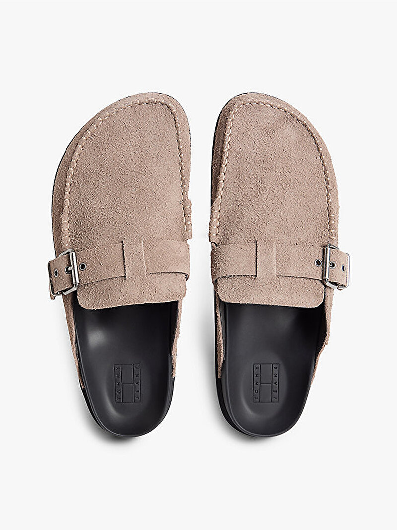 Erkek Bind Mule Washed Süet Loafer Terlik Kahverengi EM0EM01722GVC