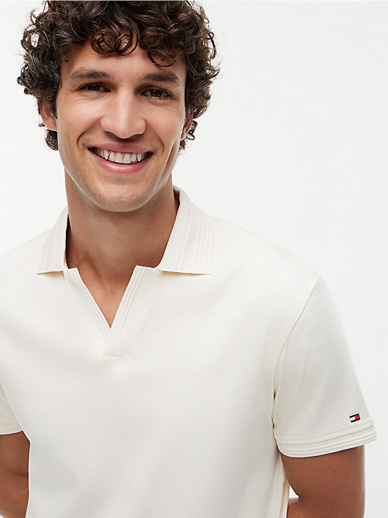 Erkek Collar Intrest Inter Polo T-shirt Beyaz MW0MW42745Z00