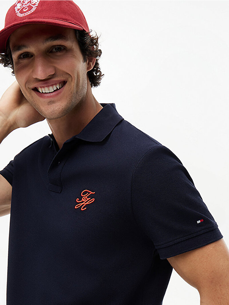 Erkek TH Regular Polo T-shirt Lacivert MW0MW43046DW5