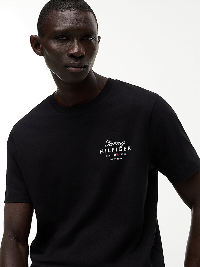 Erkek Stack Regular T-shirt Siyah MW0MW43224BDS