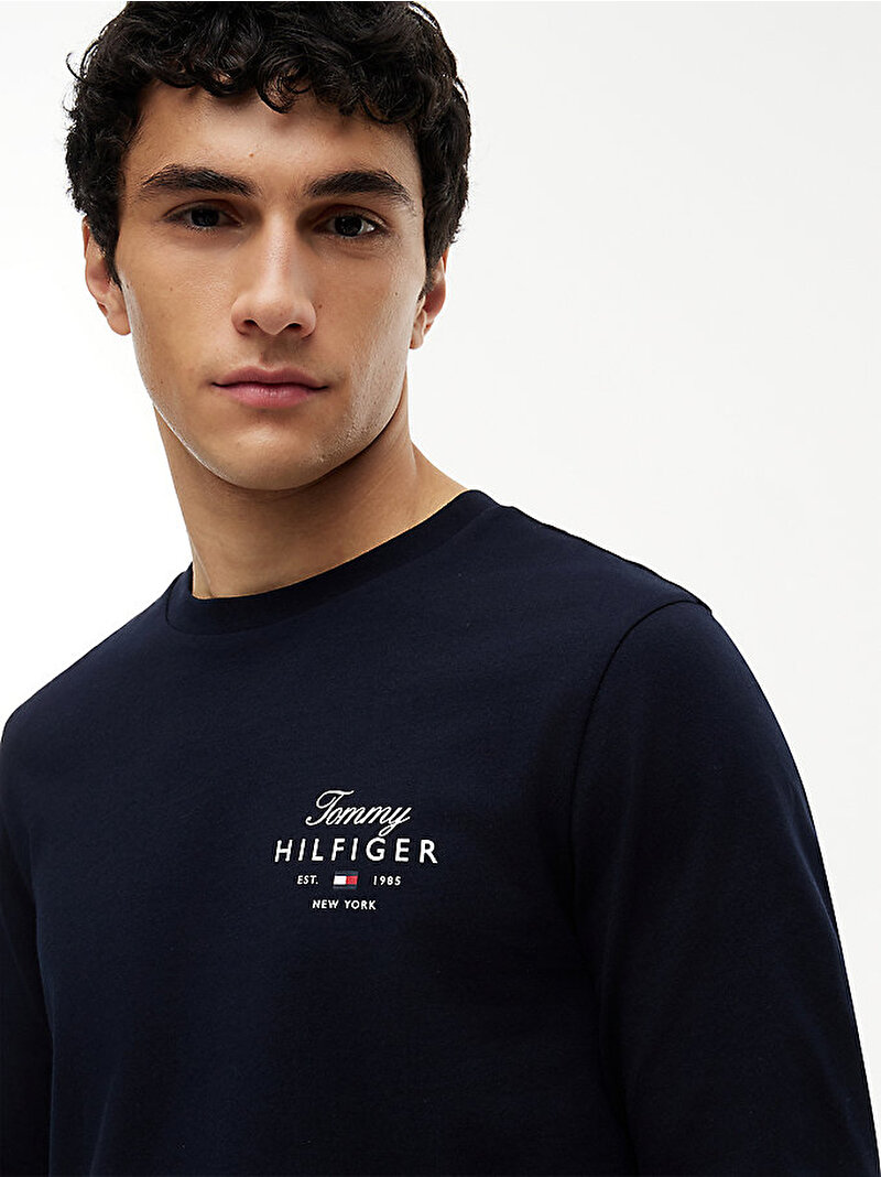 Erkek Stack Regular T-shirt Lacivert MW0MW43225DW5