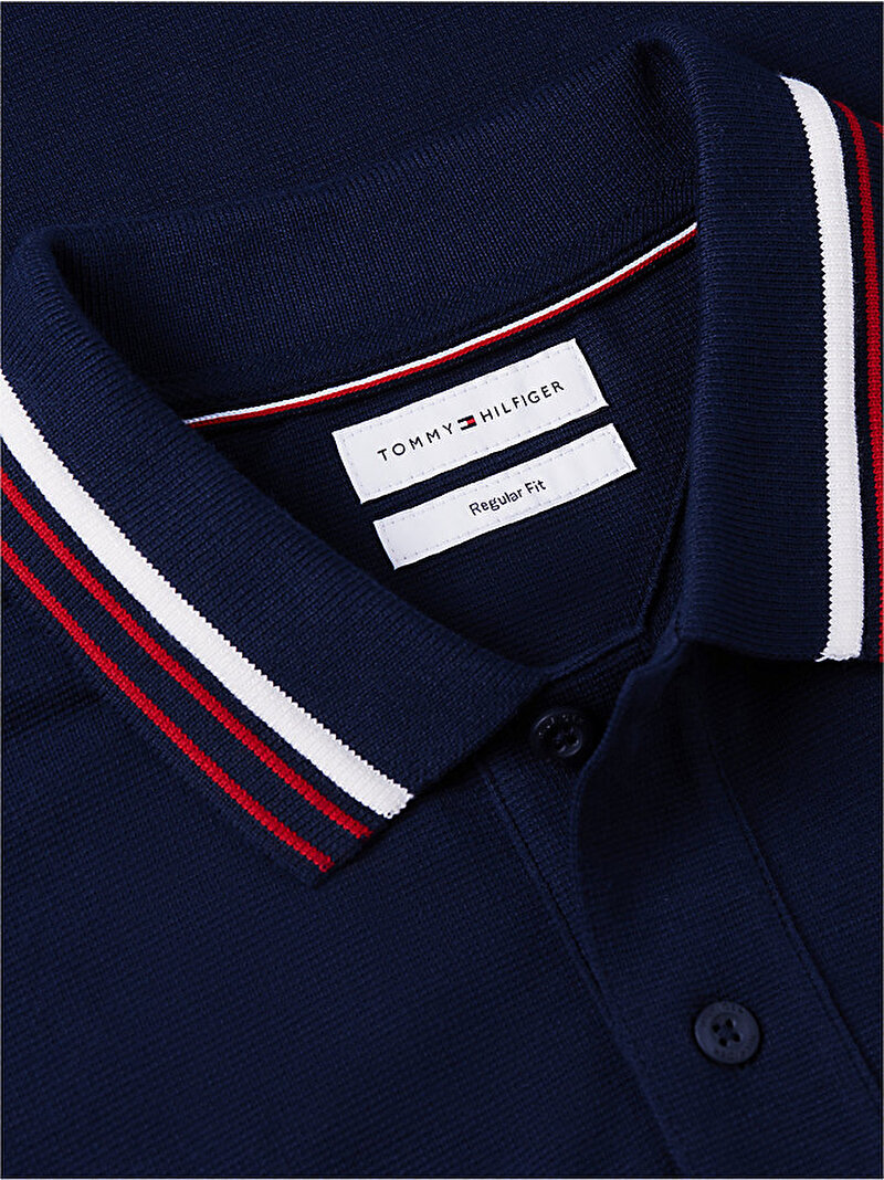 Erkek RWB Collar Polo T-shirt Lacivert MW0MW43379DCC