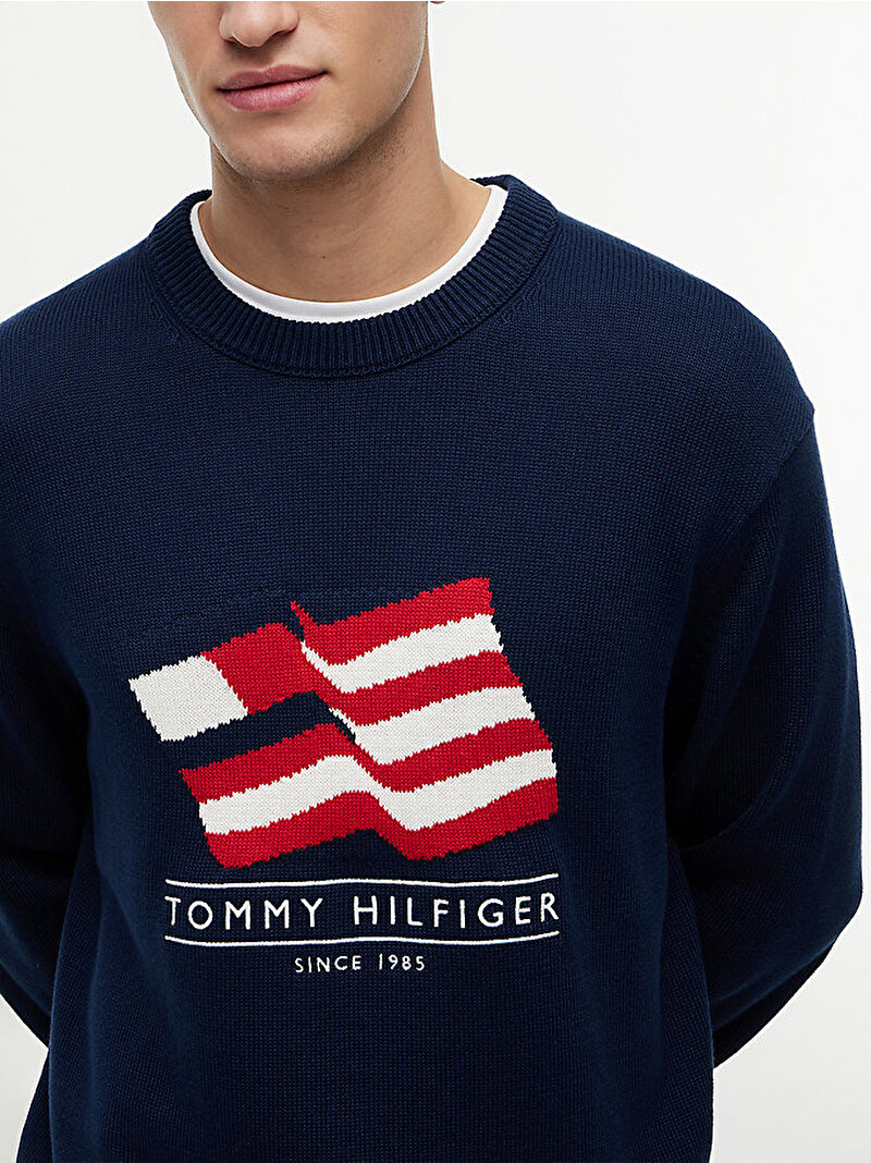Erkek Rwb Crew Neck Kazak Lacivert MW0MW43386DCC