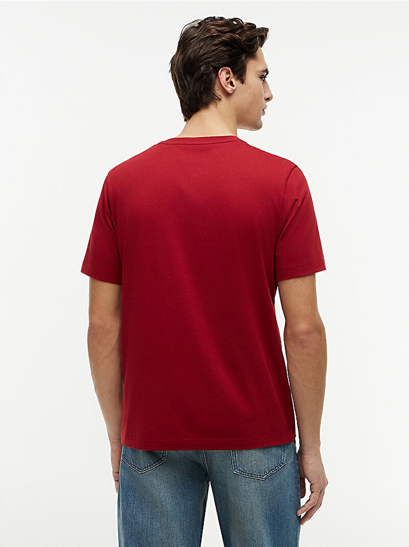 Erkek RWB Main Flag Regular T-shirt Kırmızı MW0MW43387XIT