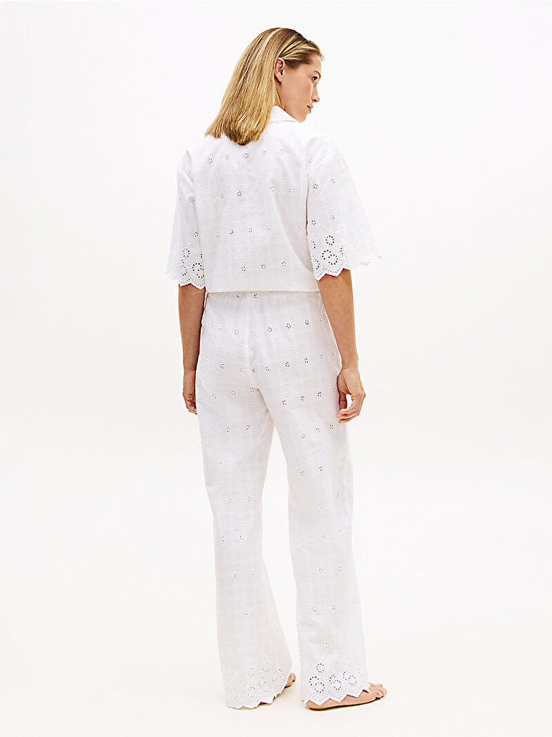 Kadın Embroidery Pijama Altı Beyaz UW0UW06333YBR