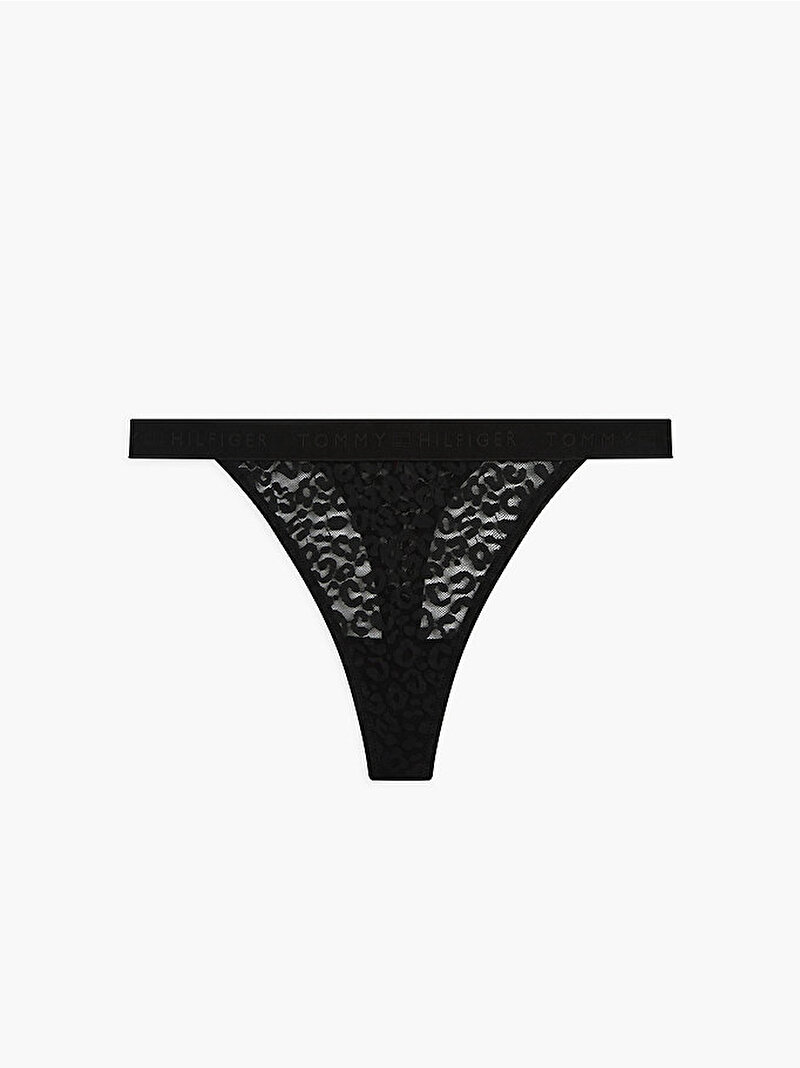 Kadın Leopard Tanga Siyah UW0UW06348BDS