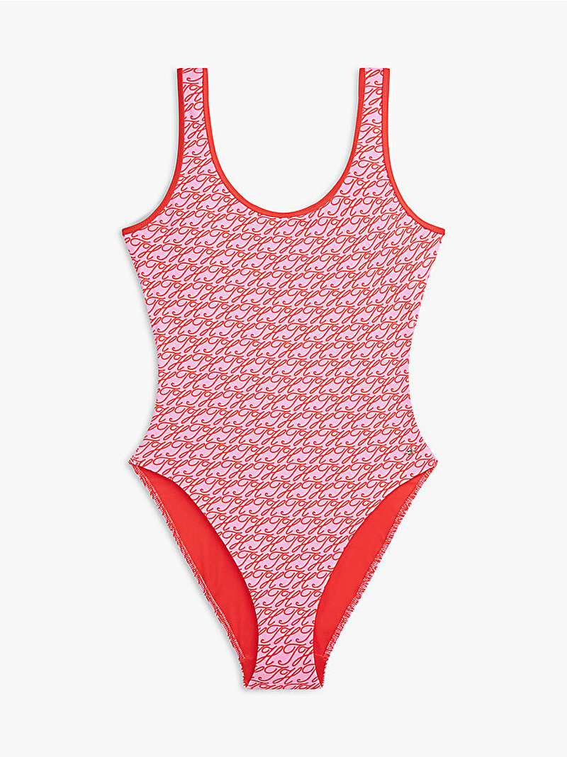 Kadın Scoop Back Print Mayo Pembe UW0UW064650JZ