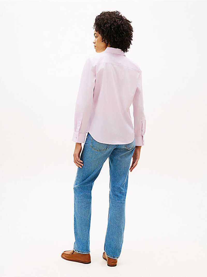 Kadın Essential Poplin Regular Gömlek Mor WW0WW47169VQU