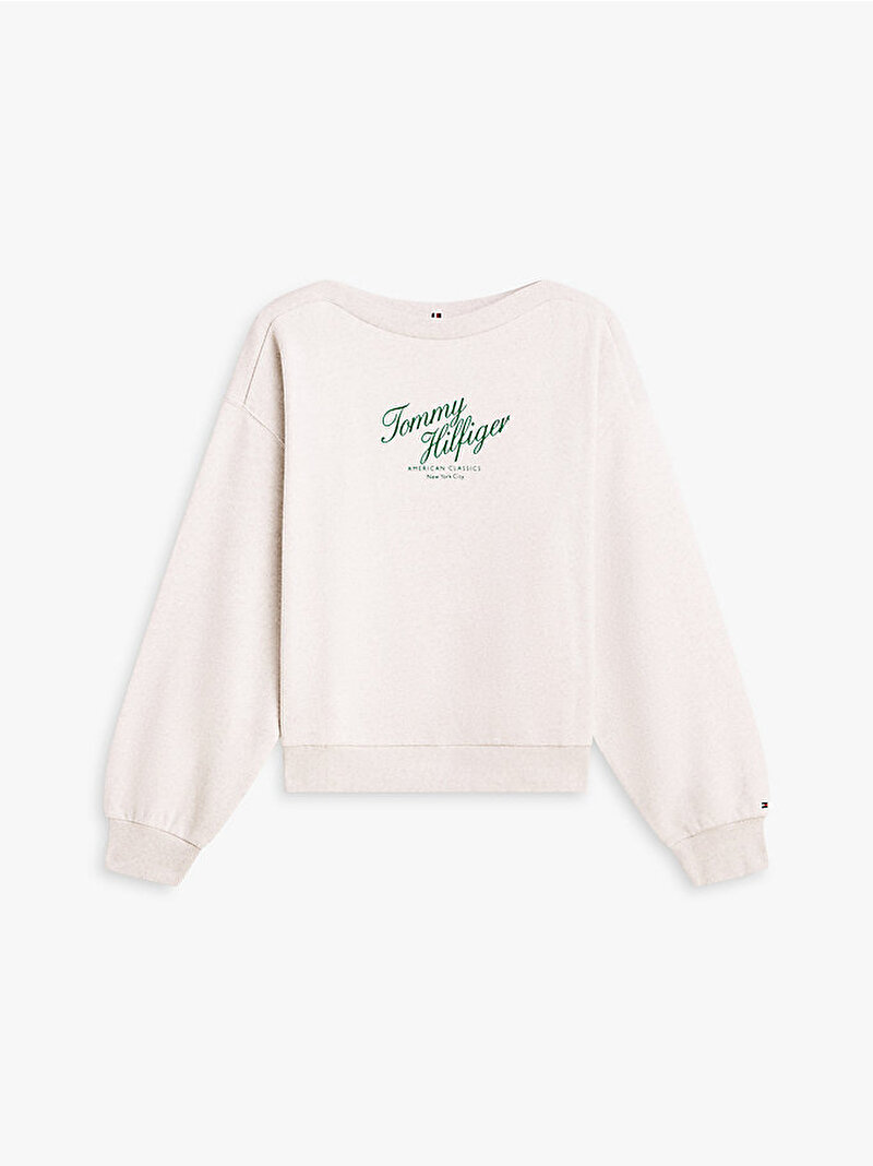 Kadın Modern Zip Terry Sweatshirt Beyaz WW0WW47846ADK