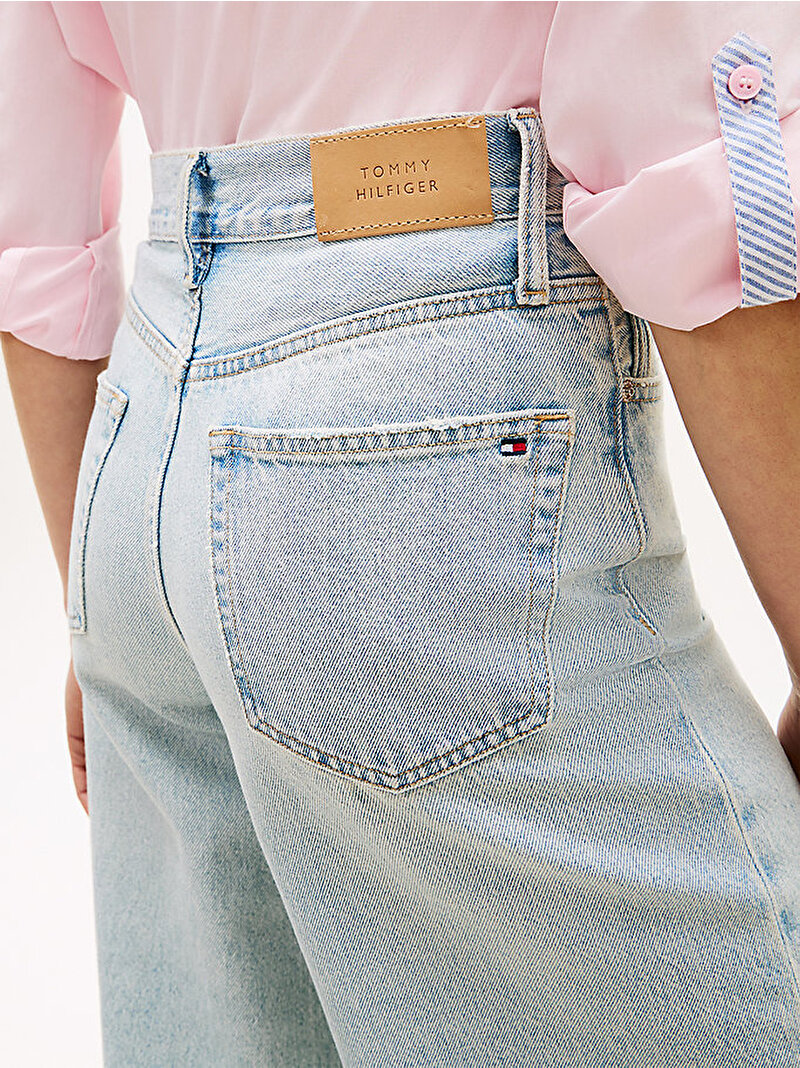 Kadın Denim Eve 70s Wide Leg Jean Pantolon Siyah WW0WW485731AA