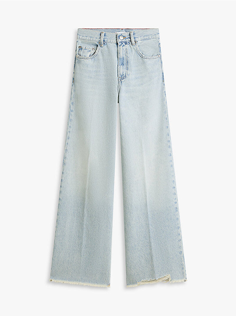 Kadın Denim Eve 70s Wide Leg Jean Pantolon Siyah WW0WW485731AA