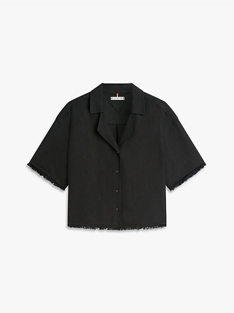 Kadın Frayed Gömlek Siyah WW0WW48924BDS