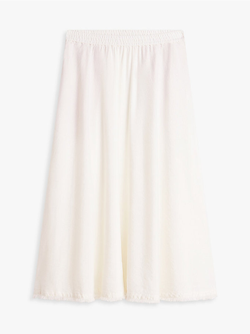 Kadın Vis/Linen Volume Etek Beyaz WW0WW48966YA8