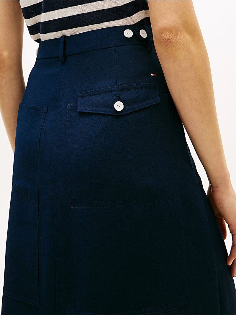 Kadın Tailored Utility Etek Lacivert WW0WW49673C1G