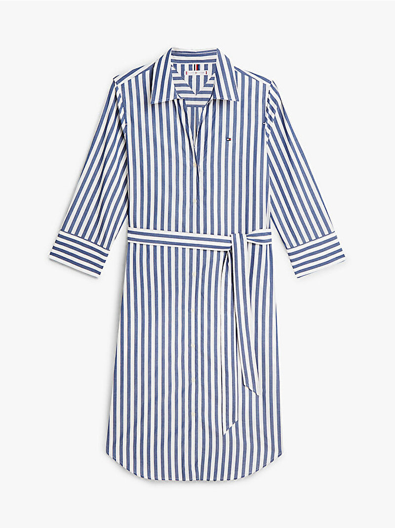 Kadın Essential Poplin Regular Elbise Mavi WW0WW4977304T