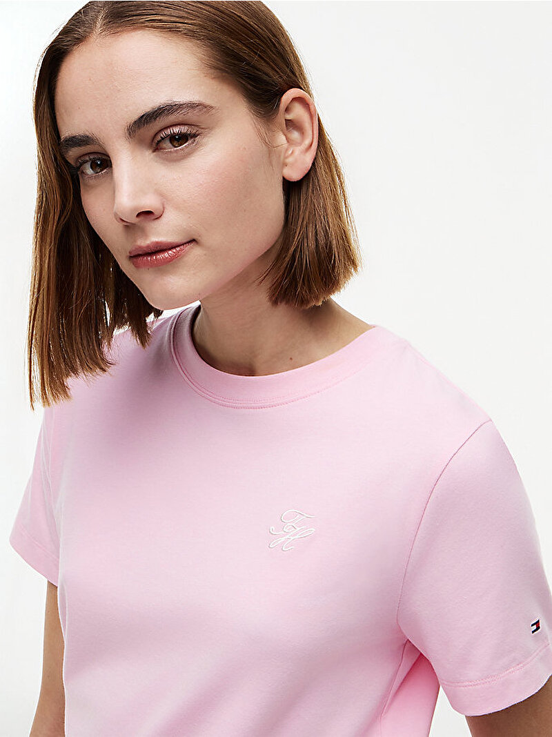Kadın TH Regular T-shirt Pembe WW0WW49941TOL