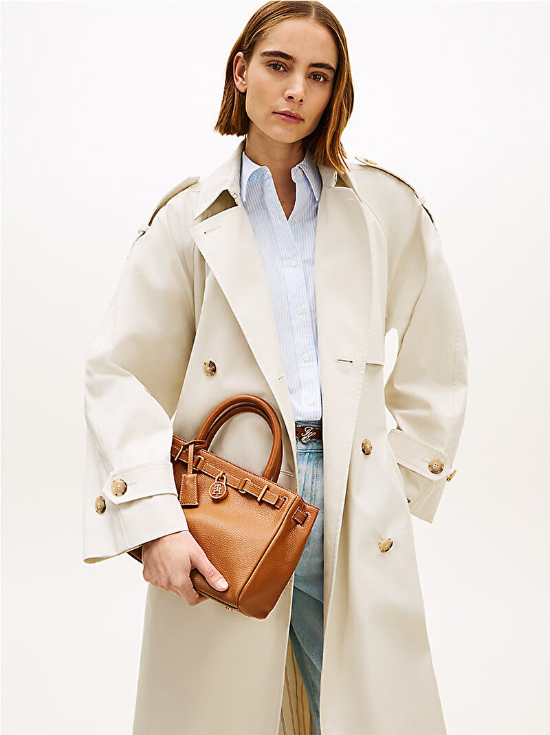 Kadın American Icon Mini Tote Çanta Kahverengi AW0AW17926GB8