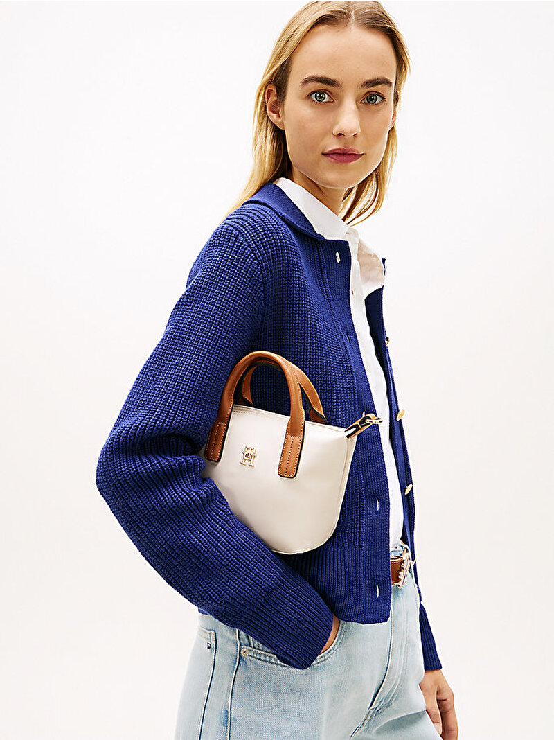 Kadın Popette Icon Mini Tote Çanta Bej AW0AW18368AEO