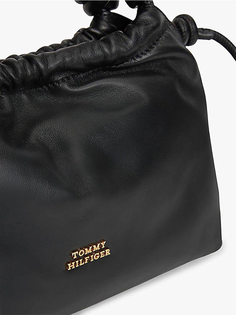 Kadın TH Soft Leather Çapraz Çanta Siyah AW0AW18369BDS