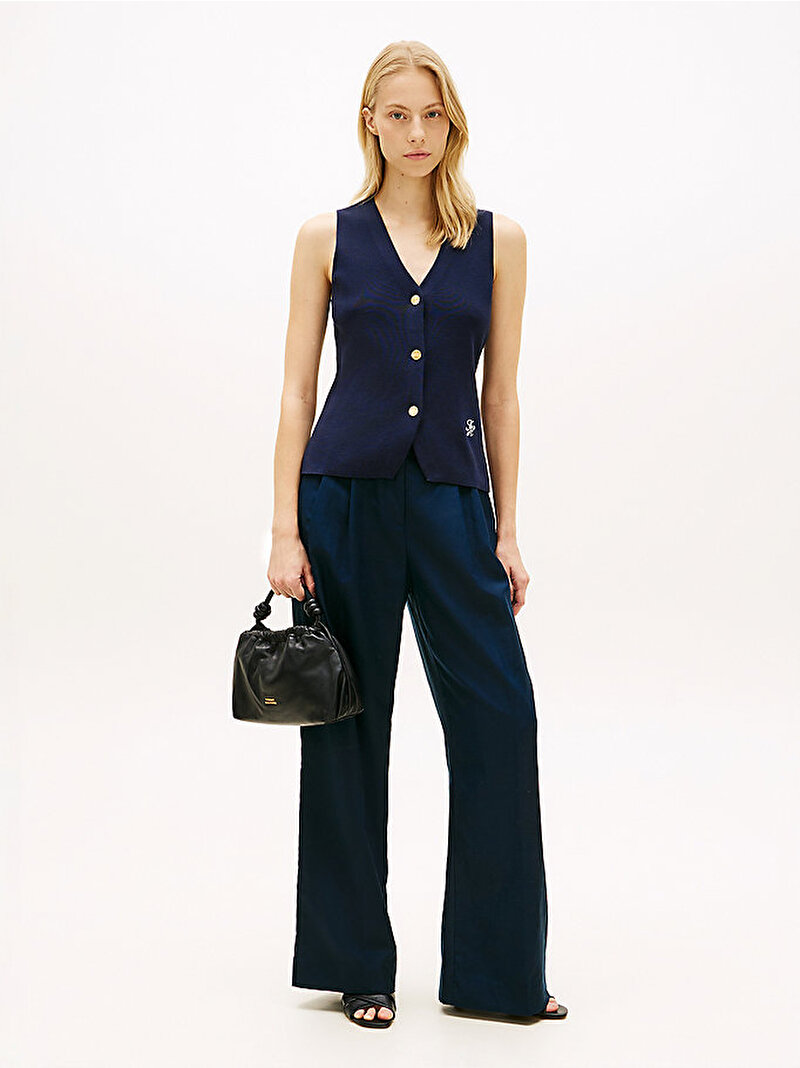 Kadın TH Soft Leather Çapraz Çanta Siyah AW0AW18369BDS