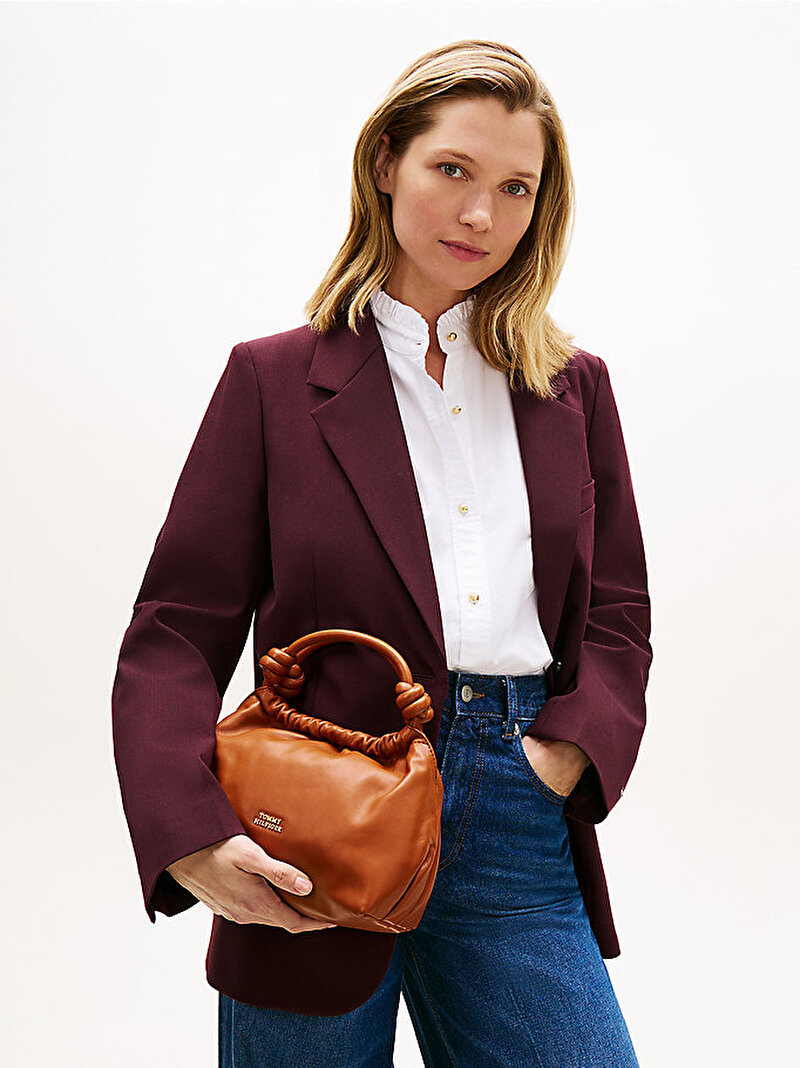 Kadın TH Soft Leather Çapraz Çanta Kahverengi AW0AW18369GB8