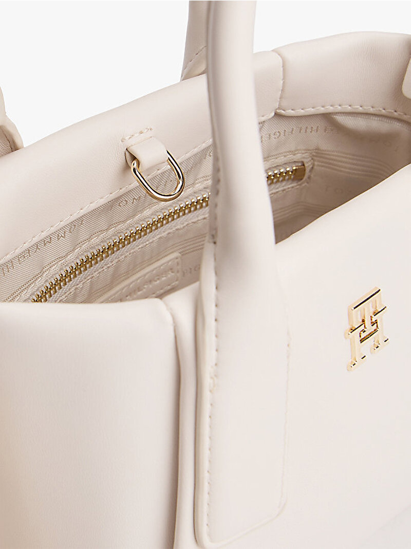 Kadın TH Essential Mini Tote Çanta Bej AW0AW18371AEO