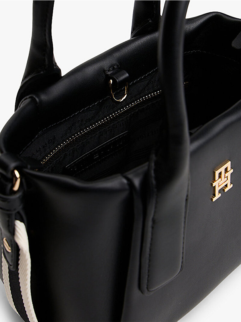 Kadın TH Essential Mini Tote Çanta Siyah AW0AW18371BDS