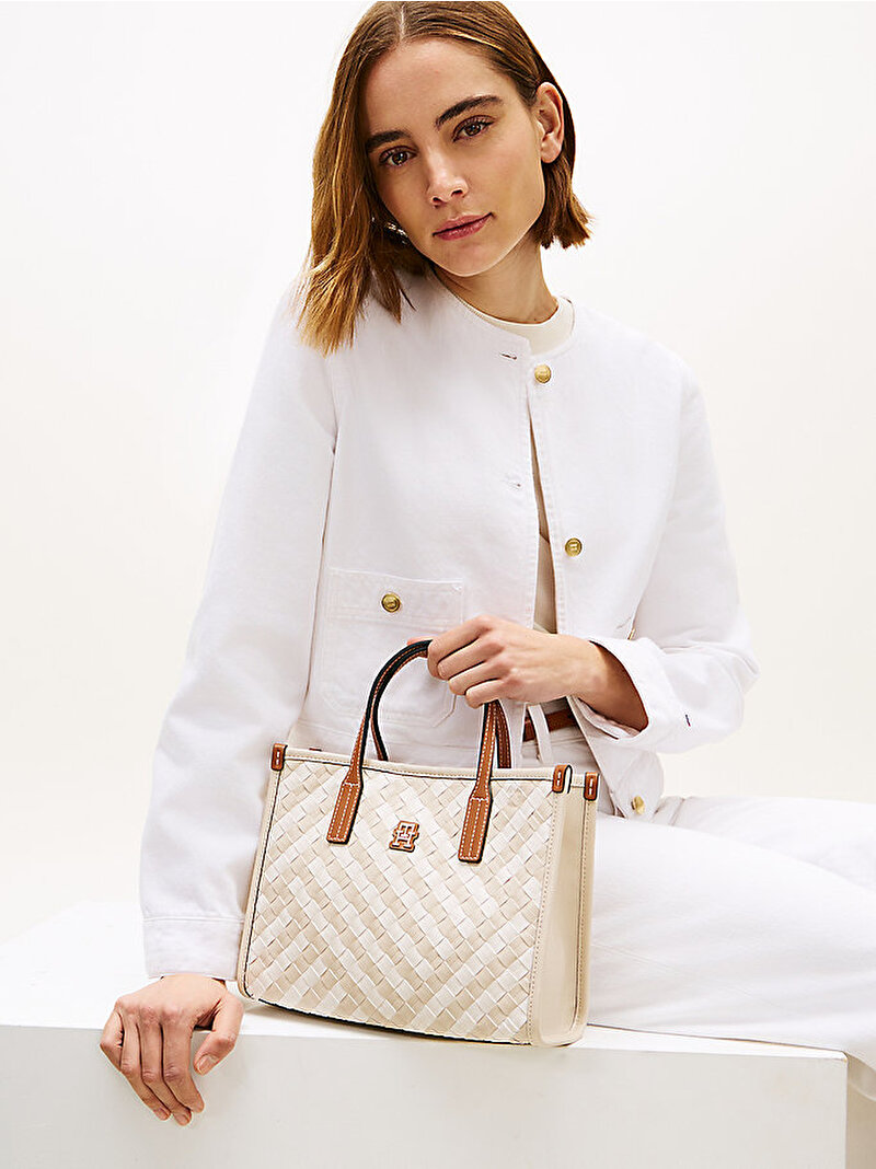 Kadın TH City Mini Tote Çanta Bej AW0AW183930F4