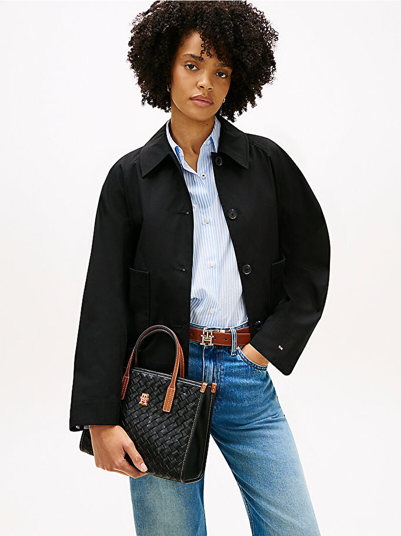 Kadın TH City Mini Tote Çanta Siyah AW0AW183930GJ