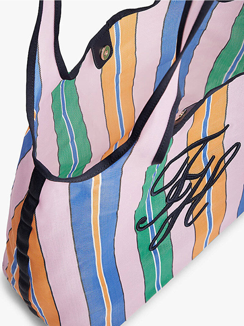 Kadın TH Summer Tote Mesh Tote Çanta Pembe AW0AW183970JV