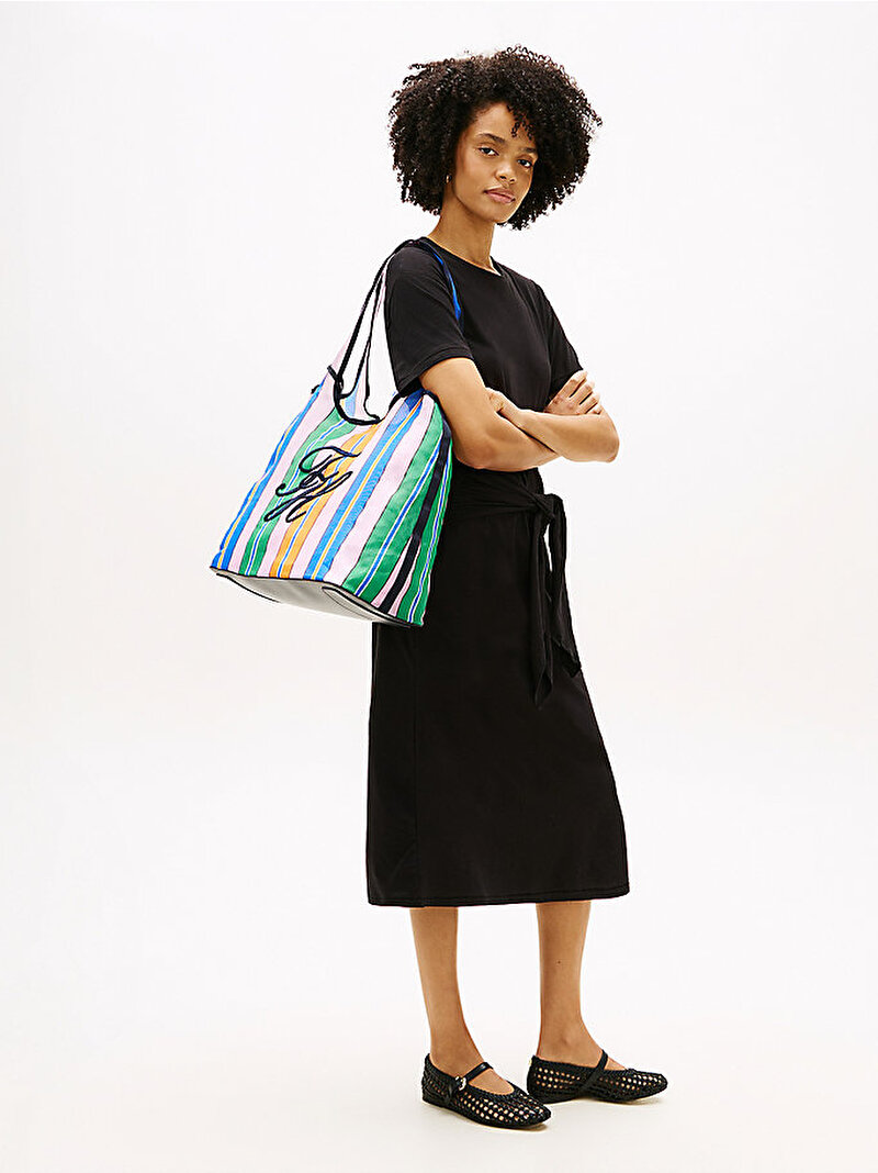Kadın TH Summer Tote Mesh Tote Çanta Pembe AW0AW183970JV
