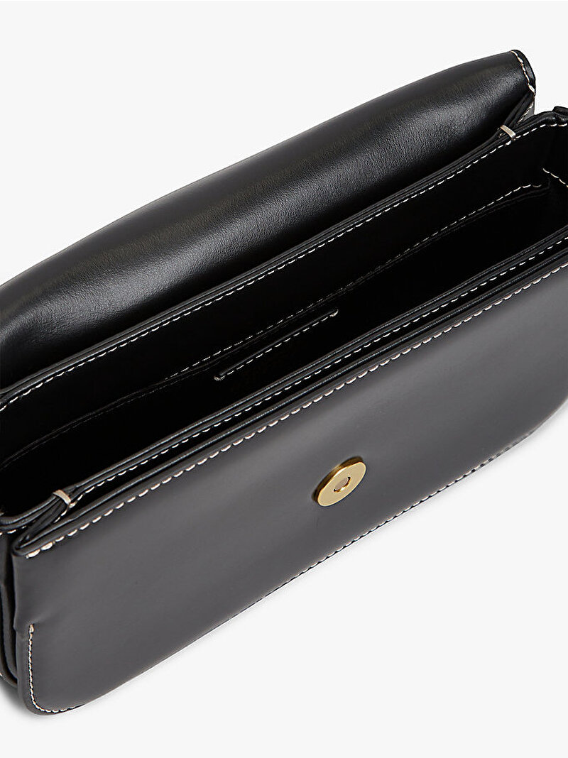 Kadın Leather Flap Çapraz Çanta Siyah AW0AW18399BDS