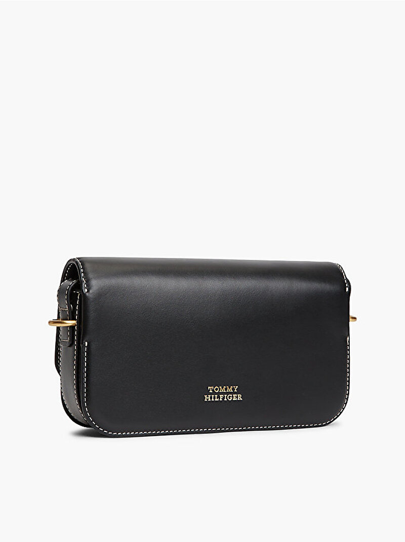 Kadın Leather Flap Çapraz Çanta Siyah AW0AW18399BDS